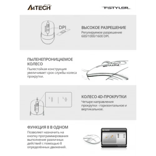 Клавиатура + мышь A4Tech Fstyler F1010 клав:чер/синий мышь:чер/синий USB Multimedia (F1010 BLUE)